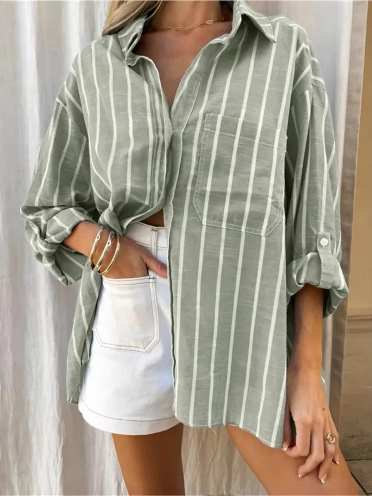 Camisa Listrada Elegance – Casual & Conforto