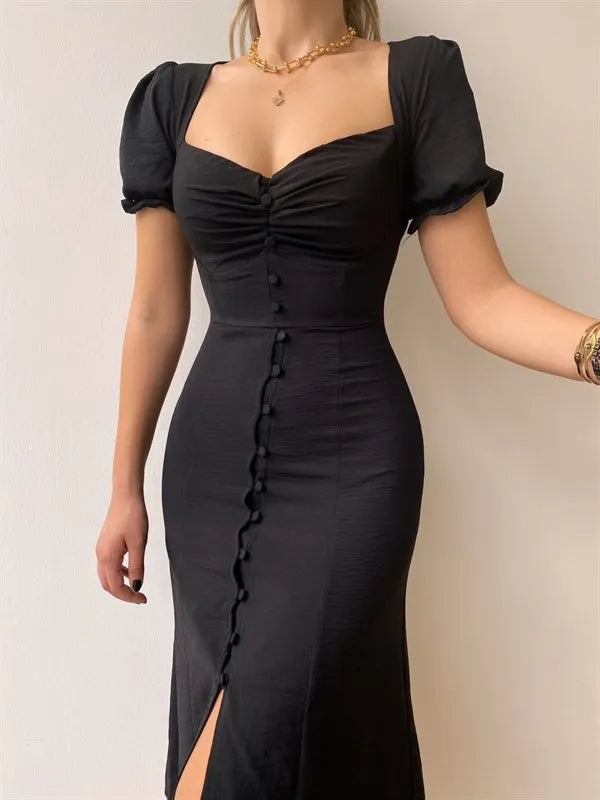 Vestido Puff Elegance – Casual & Feminino