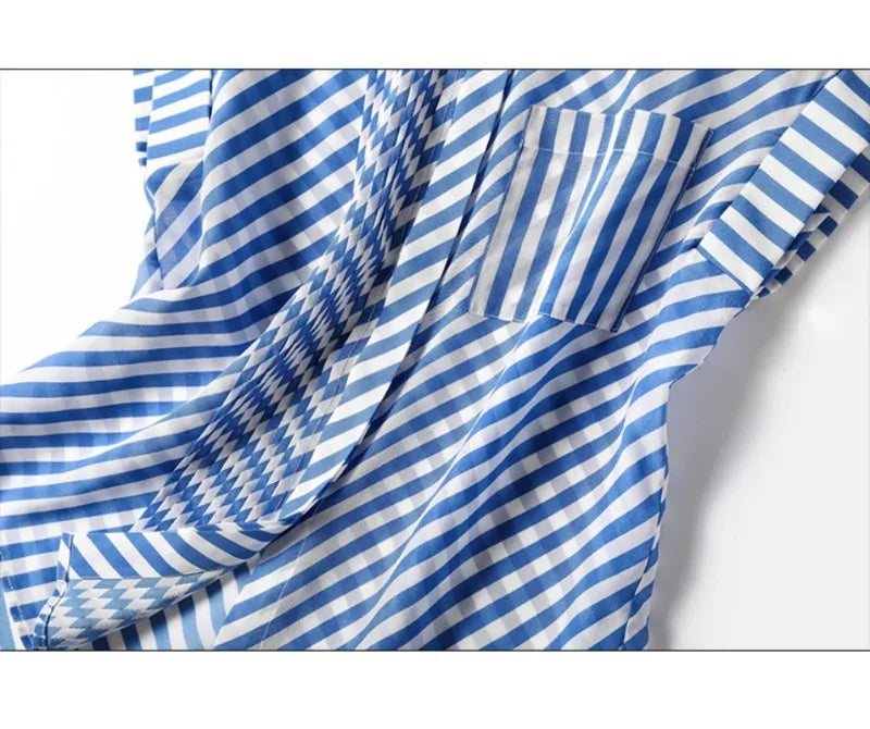 Blusa Vintage Listrada – Elegância Leve