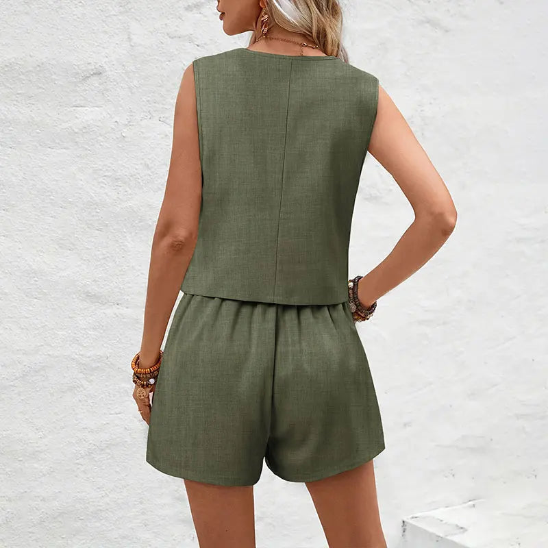 Conjunto Feminino Slim Habib – Blazer & Shorts Saia Elegance