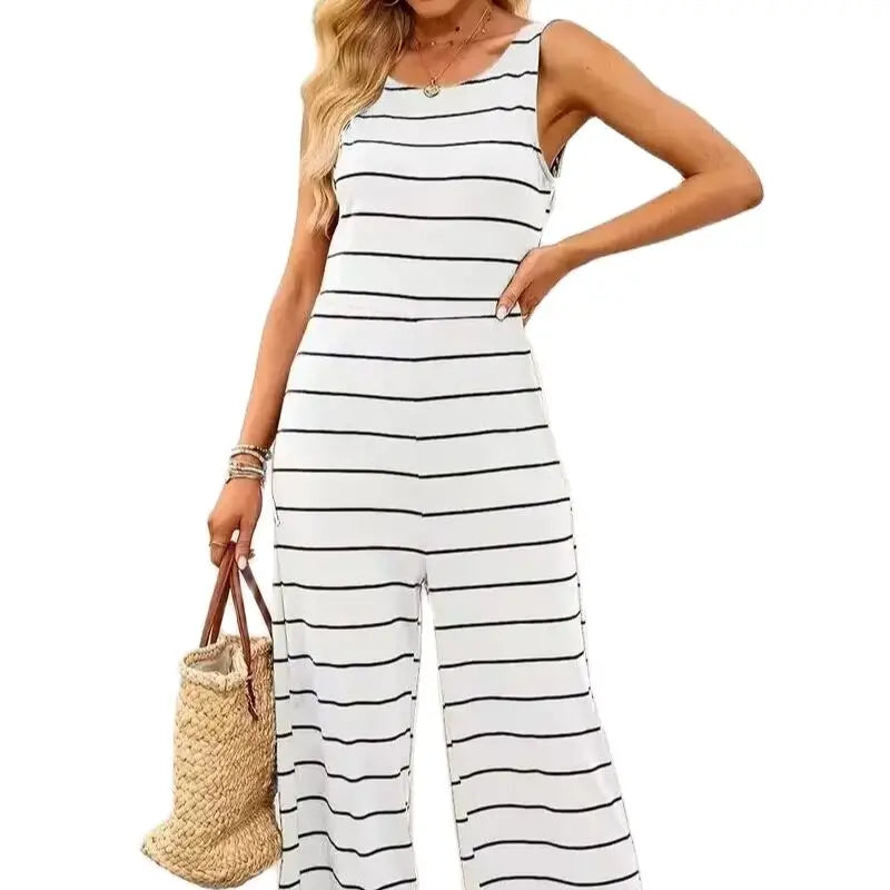 Macacão Feminino Summer Stripes – Estilo Leve e Sofisticado