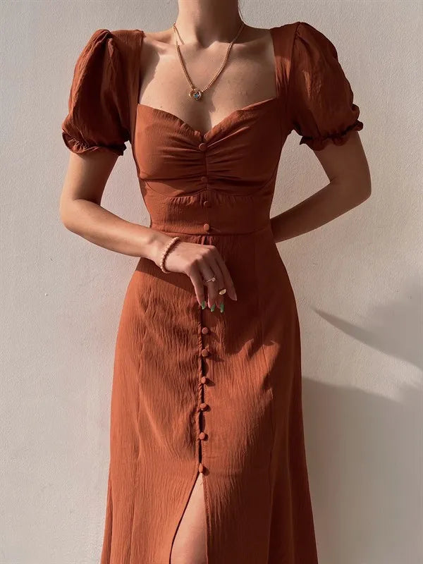 Vestido Puff Elegance – Casual & Feminino