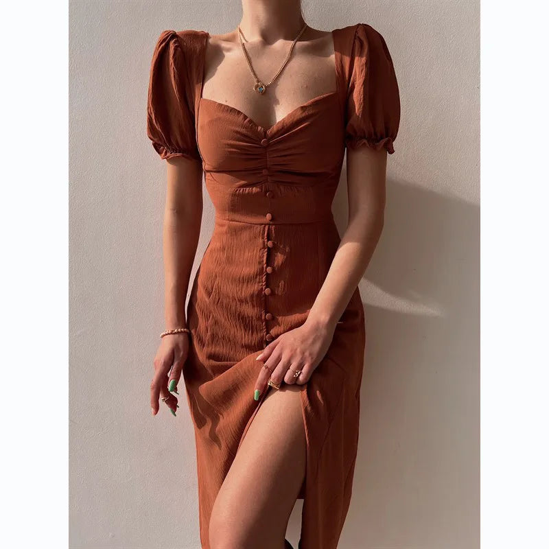 Vestido Puff Elegance – Casual & Feminino