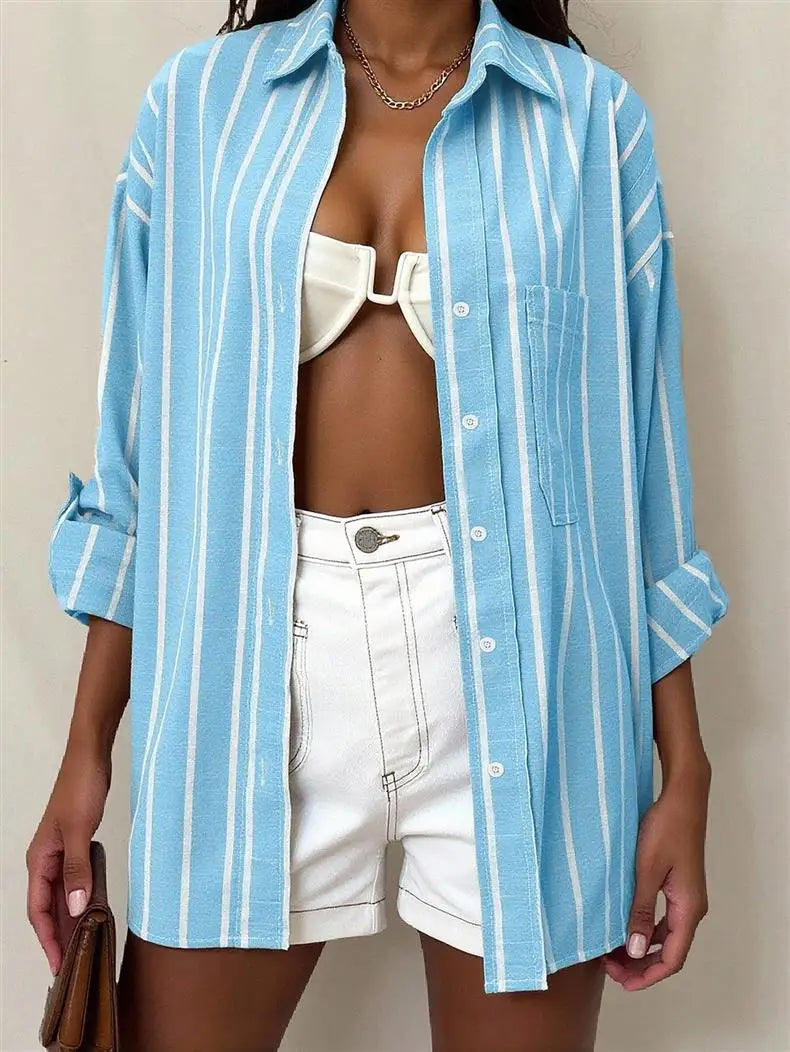 Camisa Listrada Elegance – Casual & Conforto