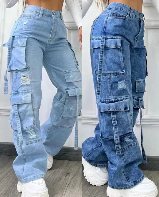 Calça Cargo Denim Sahara