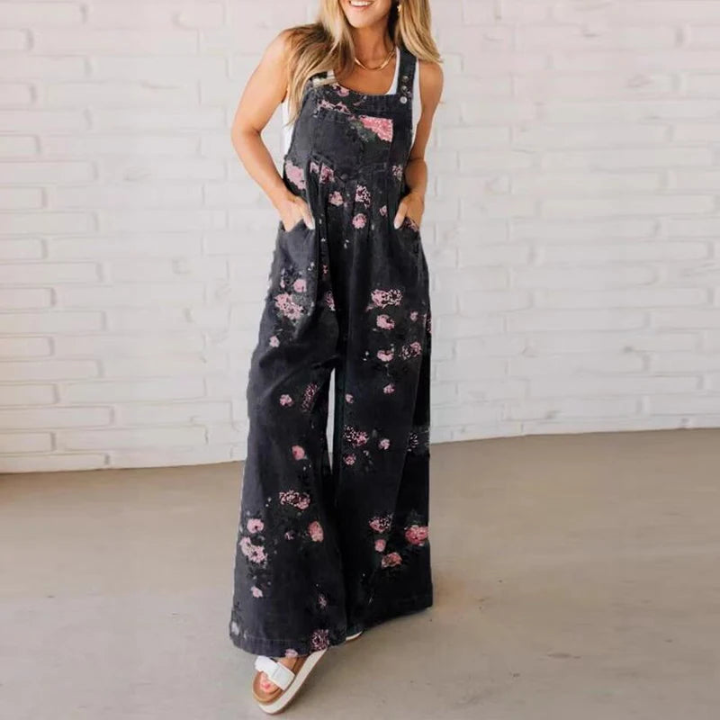 Macacão Estampado Summer Vibes – Cintura Alta & Perna Longa