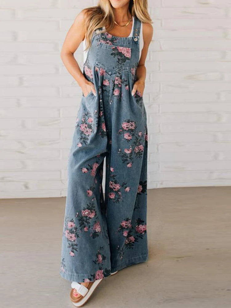 Macacão Estampado Summer Vibes – Cintura Alta & Perna Longa