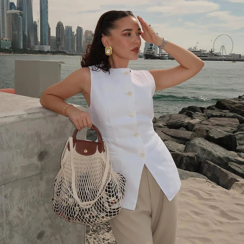 🖤 Luna Street Vest – Colete Feminino Elegante & Versátil ✨