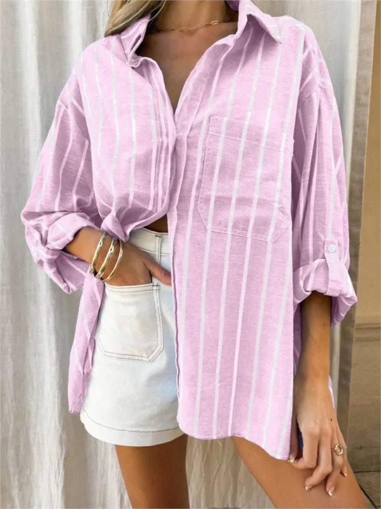 Camisa Listrada Elegance – Casual & Conforto