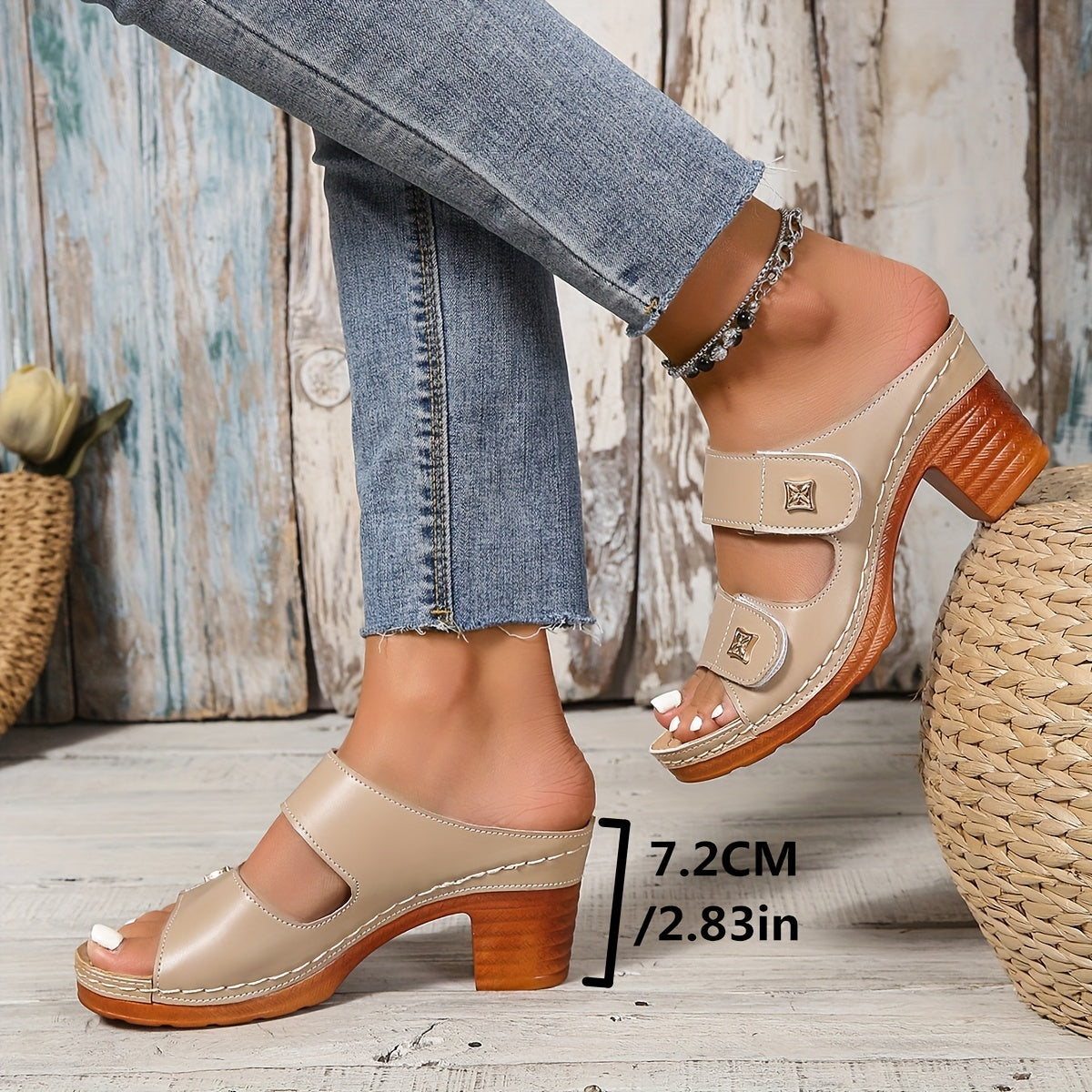 Sandália Salto Bloco Elegance – Conforto e Estilo Versátil