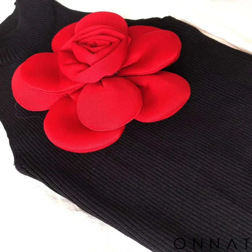 2024 New Summer Knitted T Shirt for Women Big Flowers Vintage Sexy Ropa De Mujer y2k Fashion Short Tank Tops camisetas