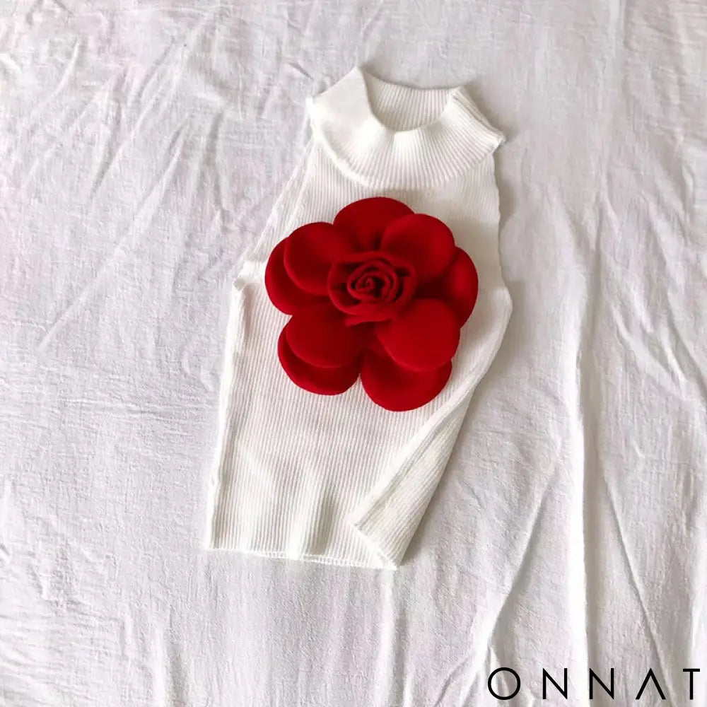 2024 New Summer Knitted T Shirt for Women Big Flowers Vintage Sexy Ropa De Mujer y2k Fashion Short Tank Tops camisetas