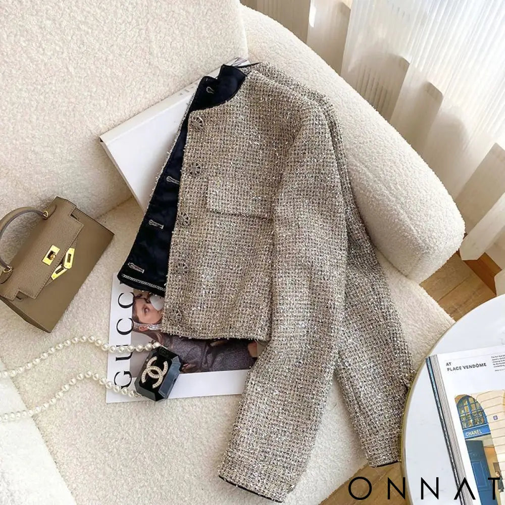 Grey Speckled Tweed Blazer