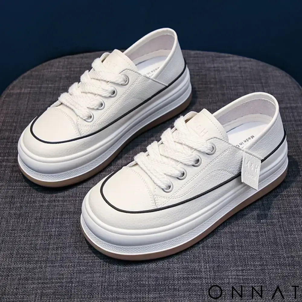 Mocassim Liza - Couro Genuino Branco / 34 Tênis
