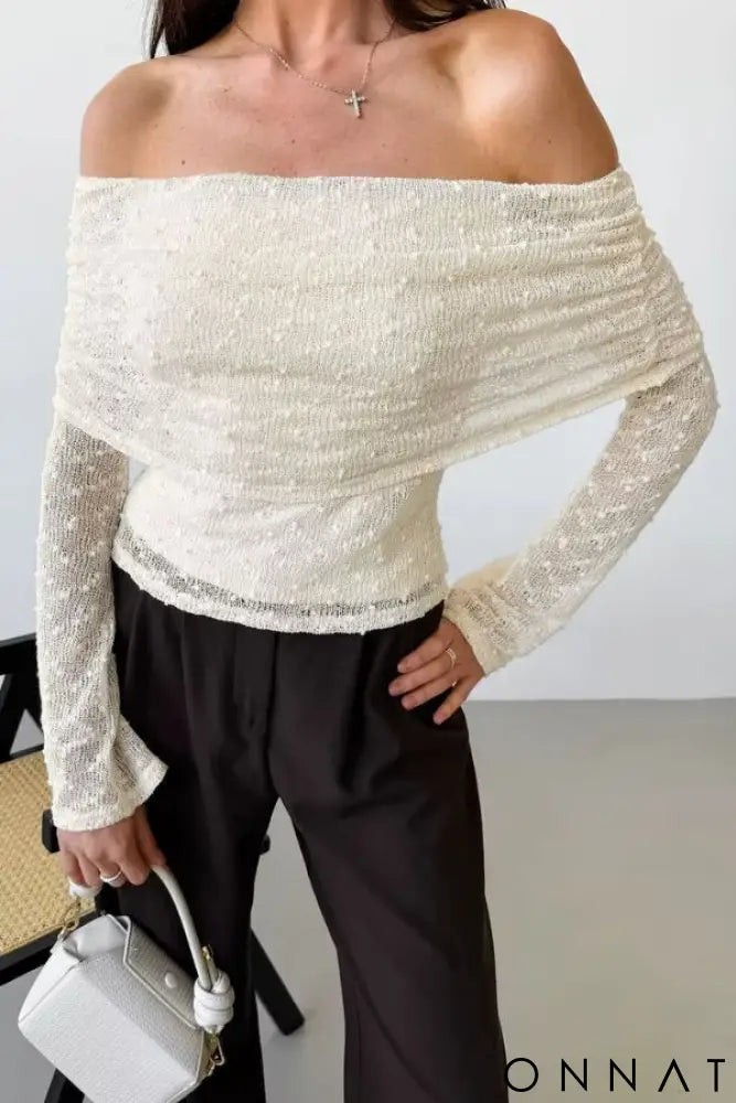 Blusa Ombro a Ombro Sedução Bege / P Tops
