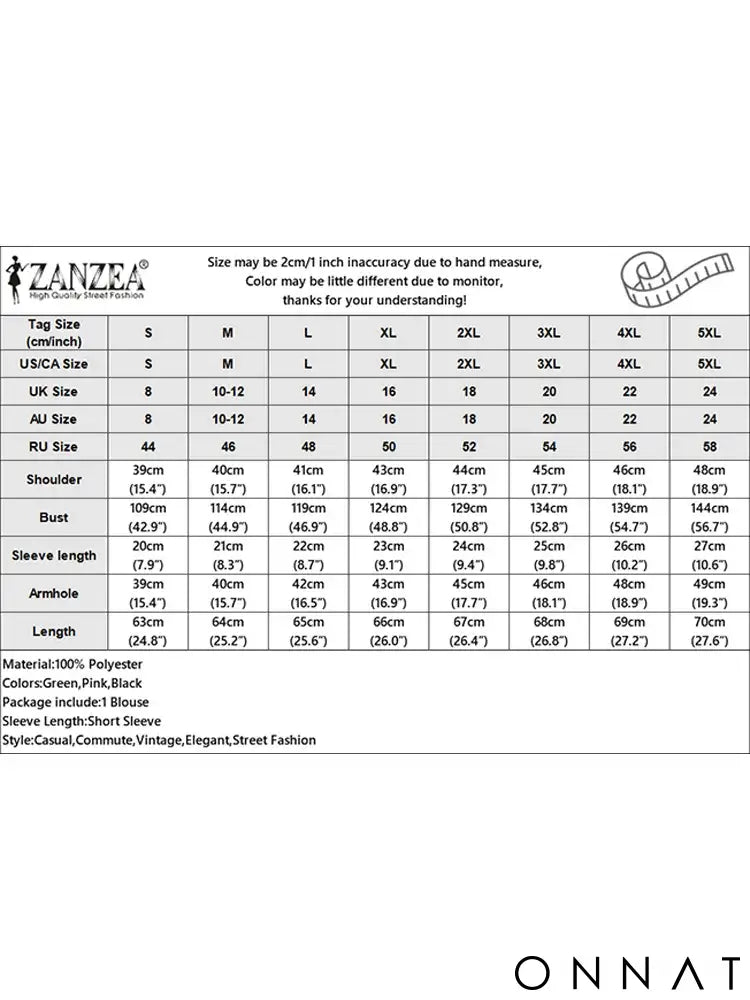 ZANZEA 2025 Korean Striped Printed Tops Fashion Short Sleeve Blouse Holiday Summer HolidayLoose Belted Tunic Casual