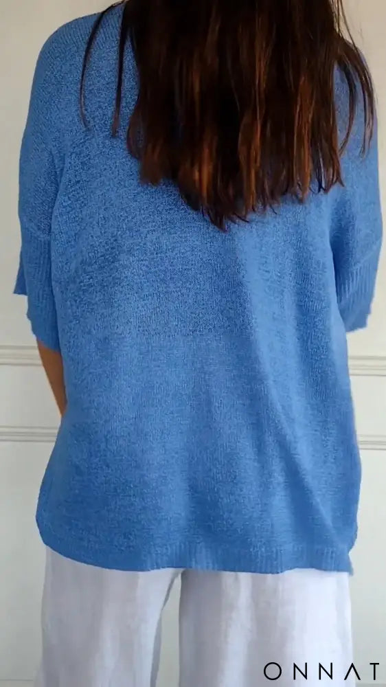 Velmara | Elegant Knitted V-Neck Top