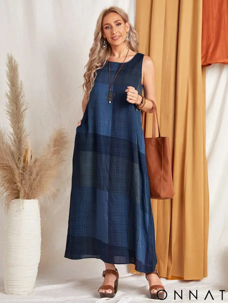 Vestido Longo Ayla Azul / P