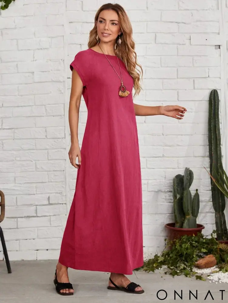 Vestido Longo Kristen Rosa / P