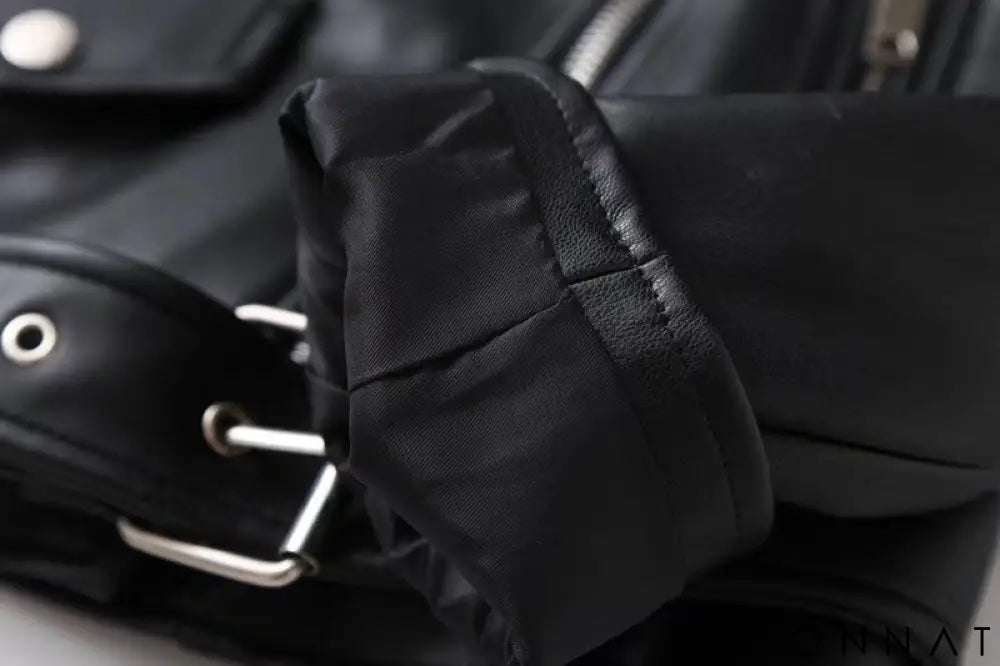Women’s Black Classic Leather Biker Jacket