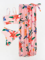 Biquíni Brasileiro com Babado e Saia Amarração Geisa, Estilo Elegante