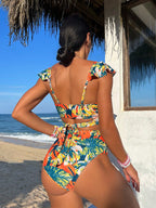 Biquíni Cruzado Valéria com Manga Borboleta