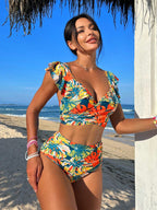 Biquíni Cruzado Valéria com Manga Borboleta