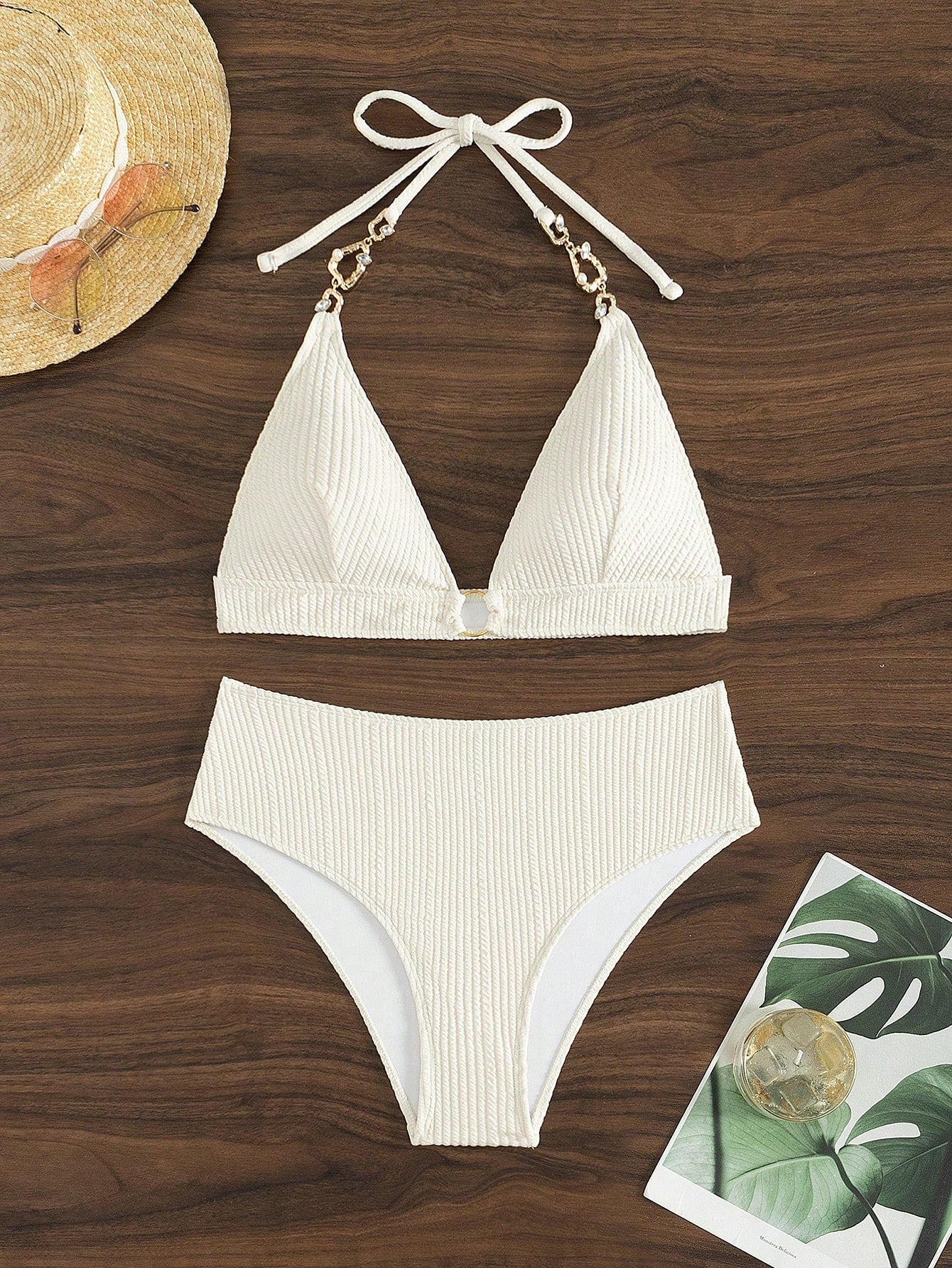 Biquíni de Crochê Magali com Anel e Amarração - Estilo e Conforto