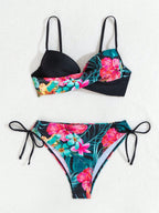 Biquíni Cruzado Floral com Bojo Removível