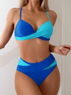 Biquíni Brasileiro Cruzado Valentina Azul - Conforto e Estilo