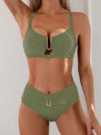 Biquíni Cintura Alta Marcela com Detalhes Elegantes