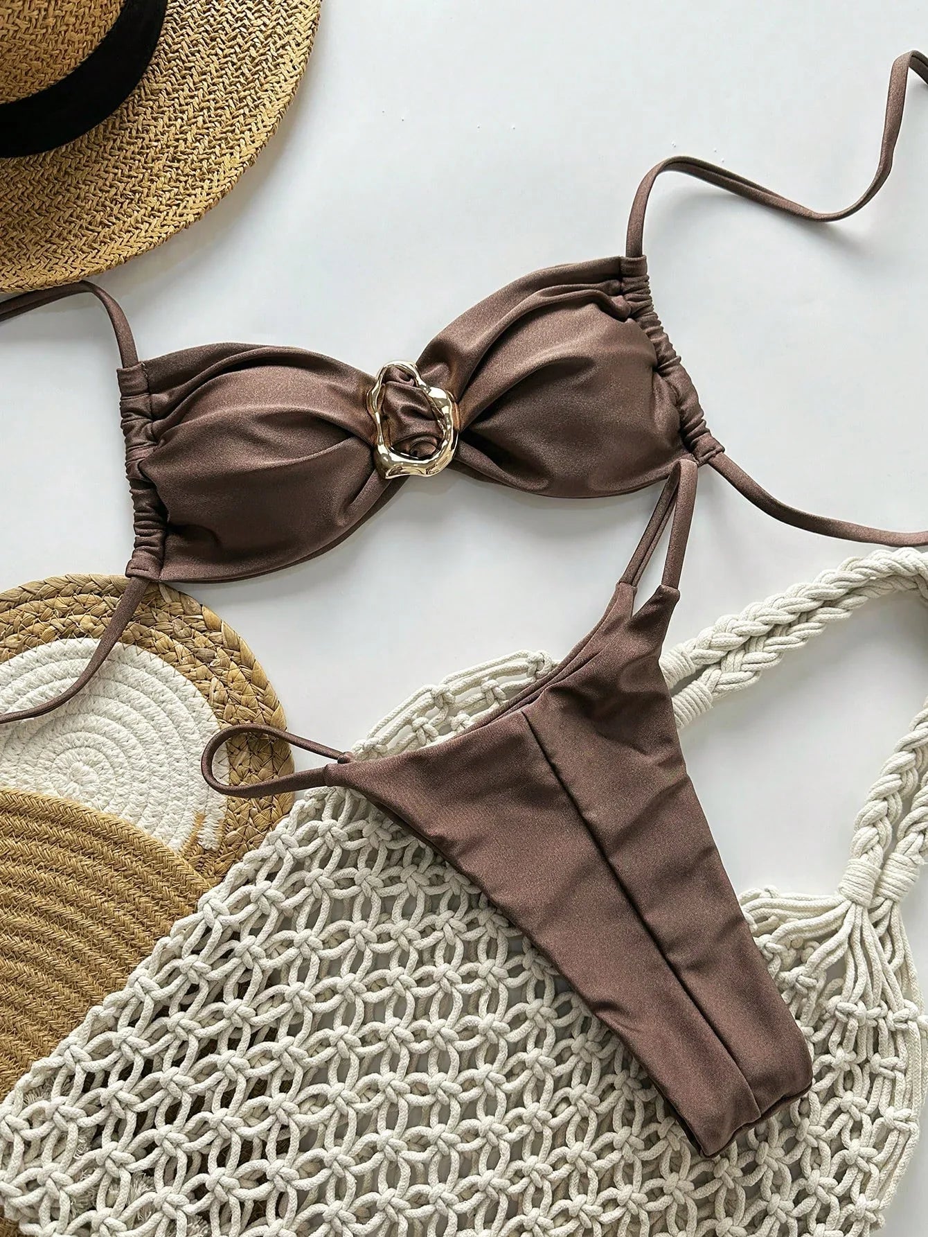 Biquíni Brasileiro Luxo Caroline Com Quimono e Bojo Removível