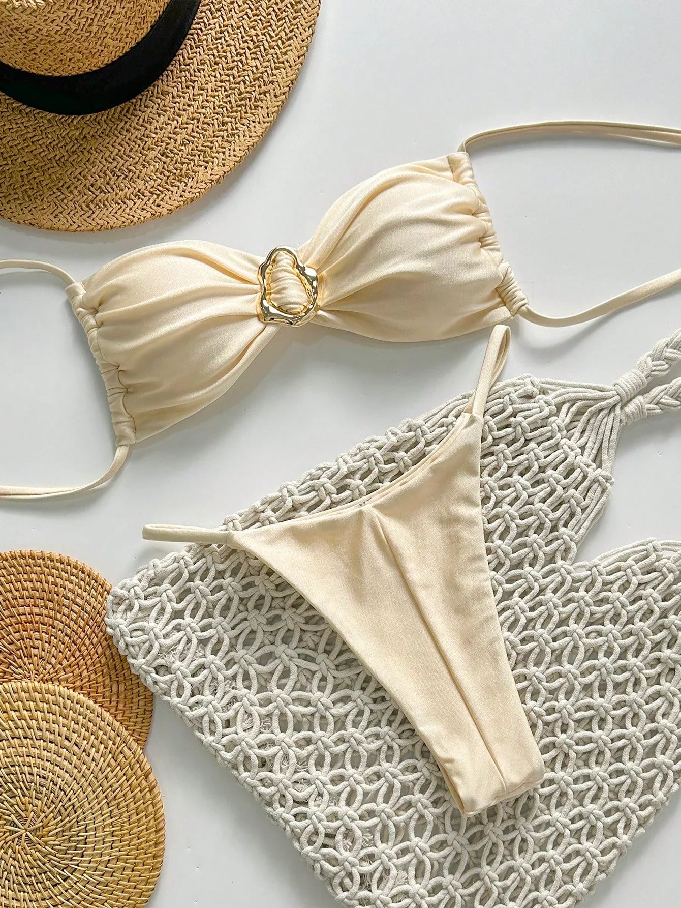 Biquíni Brasileiro Luxo Caroline Com Quimono e Bojo Removível