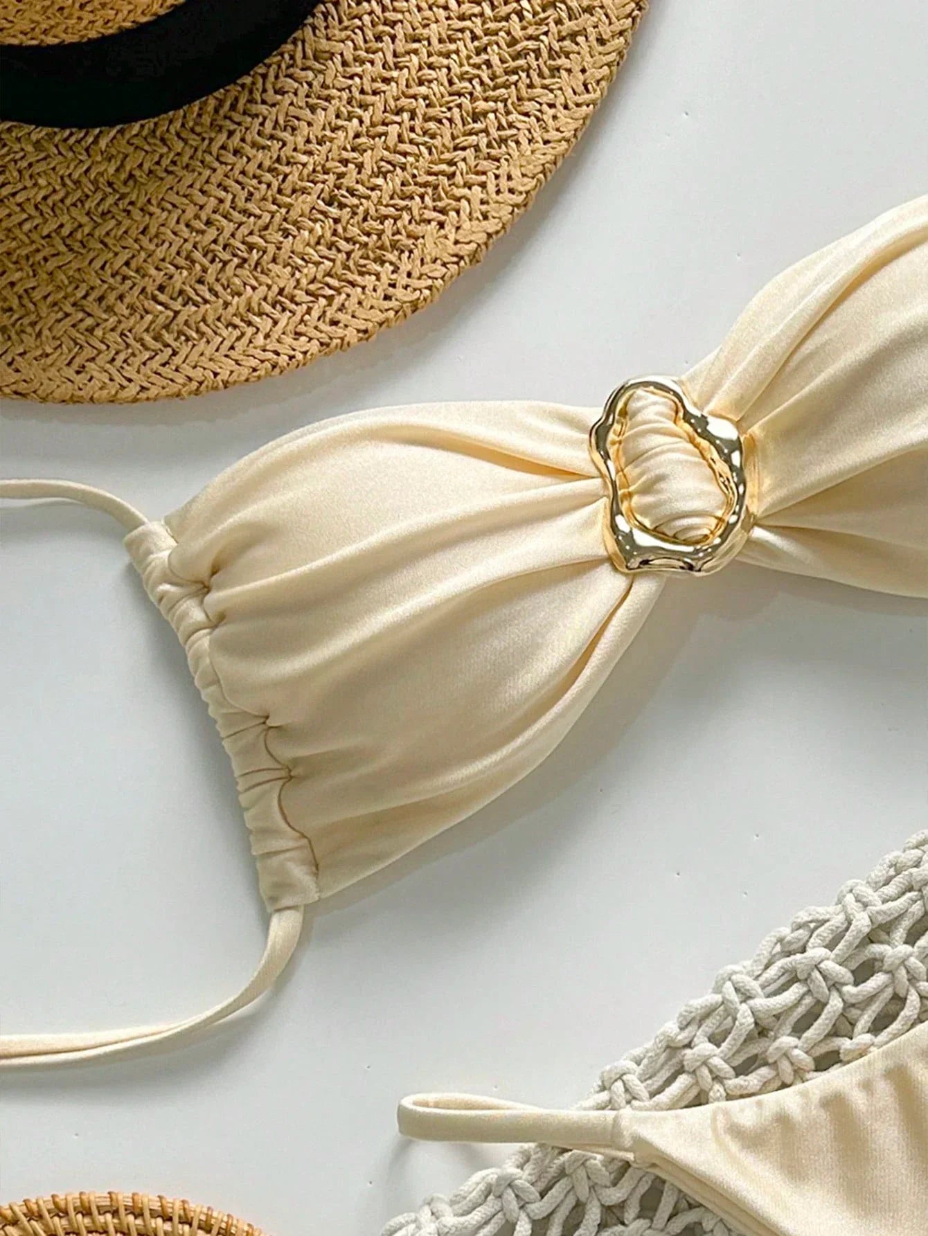 Biquíni Brasileiro Luxo Caroline Com Quimono e Bojo Removível