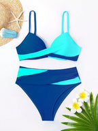 Biquíni Brasileiro Cruzado Valentina Azul - Conforto e Estilo