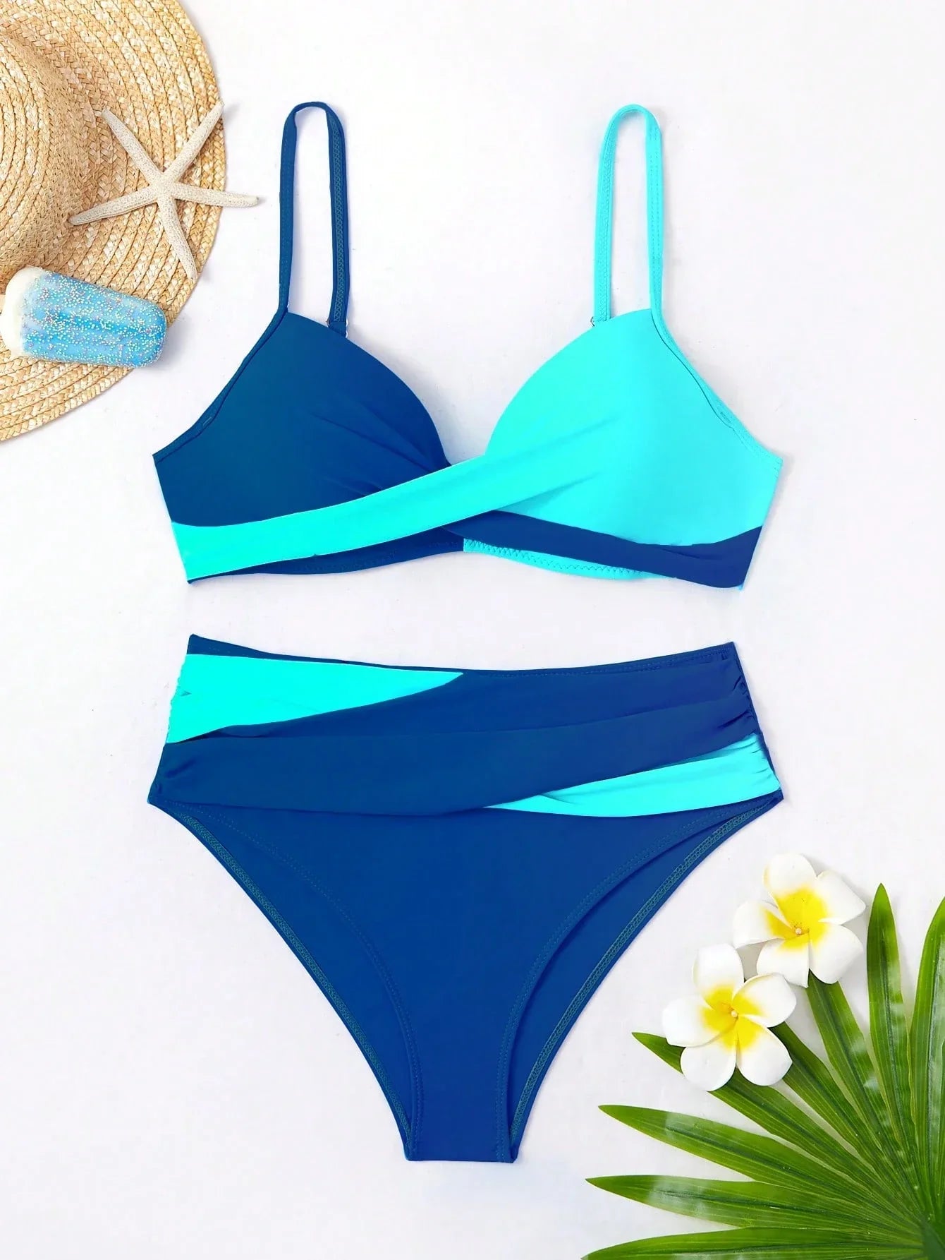 Biquíni Brasileiro Cruzado Valentina Azul - Conforto e Estilo