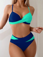 Biquíni Brasileiro Cruzado Valentina Azul - Conforto e Estilo