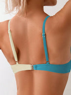 Biquíni Brasileiro Cruzado Valentina Azul - Conforto e Estilo