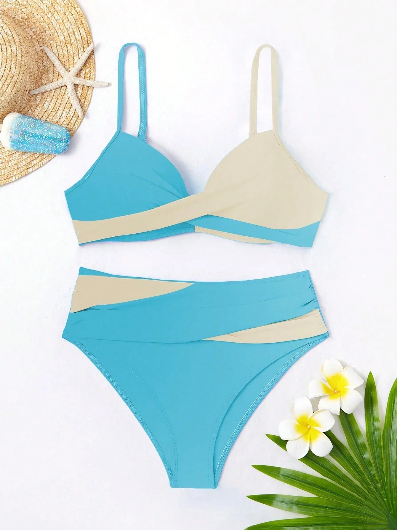 Biquíni Brasileiro Cruzado Valentina Azul - Conforto e Estilo