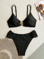 Biquíni Brasileiro Luxo Sarah Conjunto Sutiã e Calcinha Preto