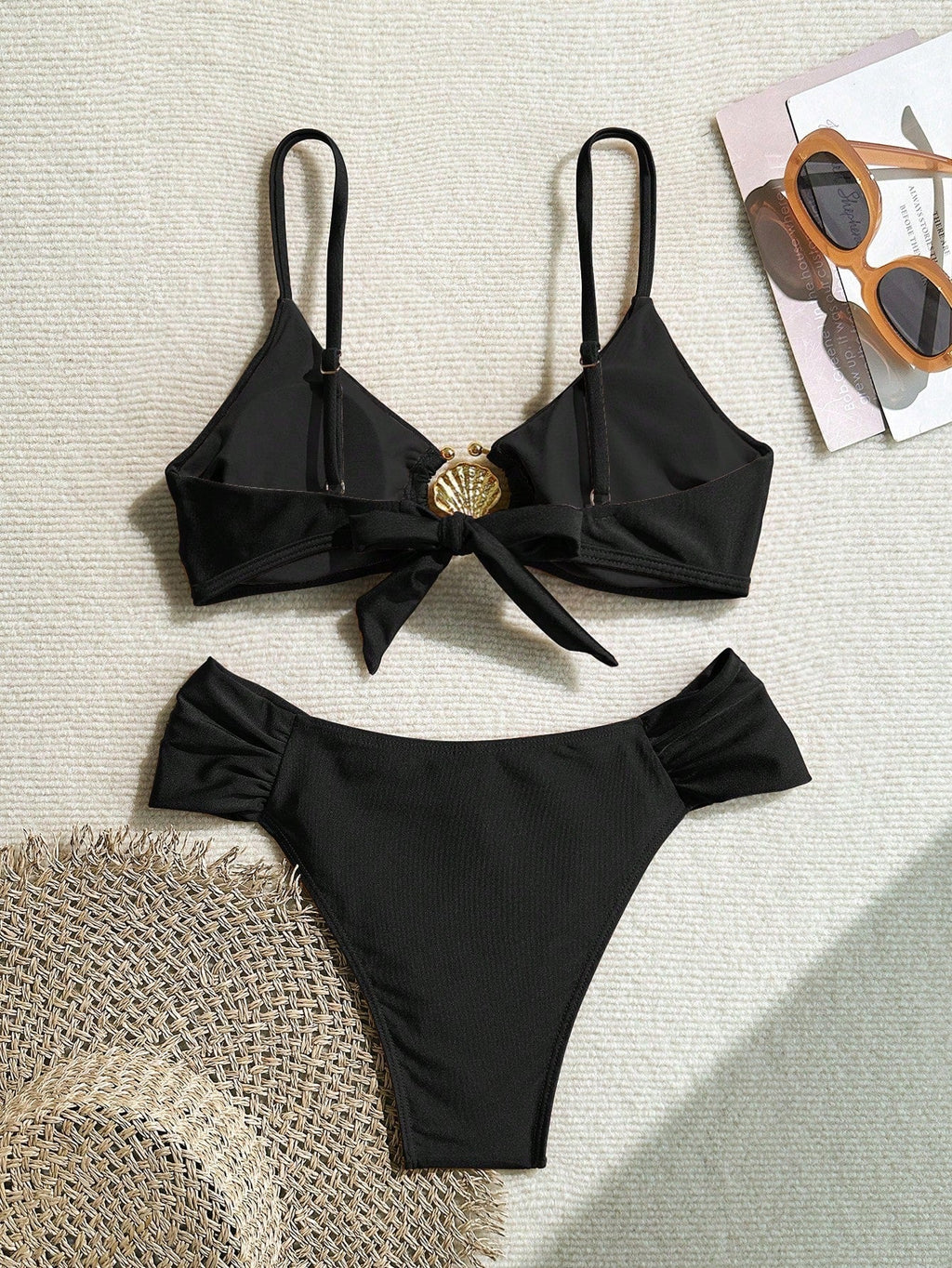 Biquíni Brasileiro Luxo Sarah Conjunto Sutiã e Calcinha Preto