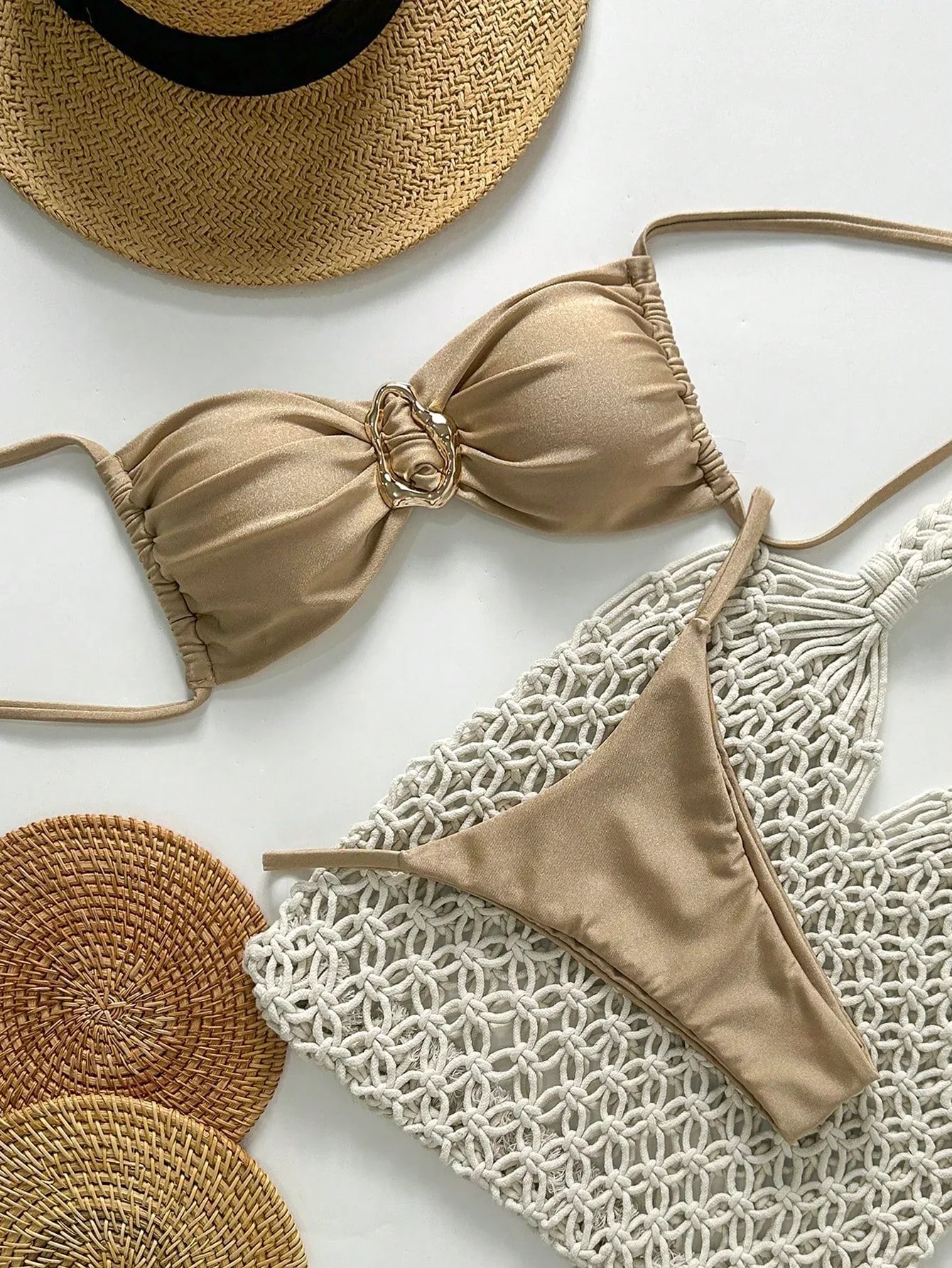 Biquíni Brasileiro Luxo Caroline Com Quimono e Bojo Removível