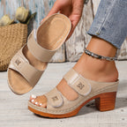 Sandália Plataforma Elegance – Conforto e Estilo com Salto Bloco