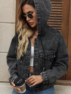 Casaco Onnat Meia Estação Jeans Clássico com Lapela