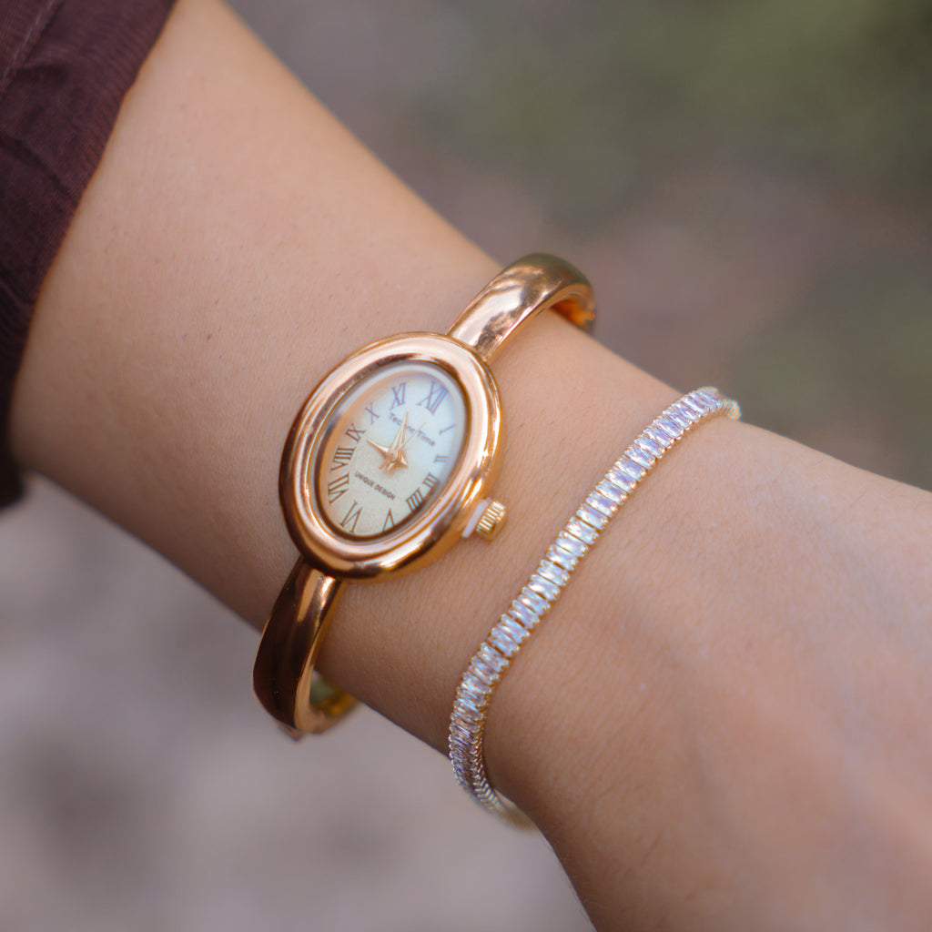 Relógio Classy Feminino Banhado em Ouro 18K