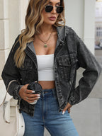 Casaco Onnat Meia Estação Jeans Clássico com Lapela