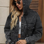 Casaco Onnat Meia Estação Jeans Clássico com Lapela