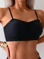 Biquíni Brasileiro 4 Peças Carla Preto com Alta Elasticidade