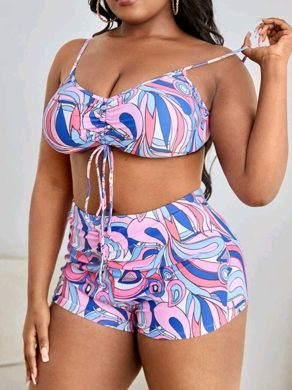 Conjunto de Biquíni Plus Size 3 Peças Hadassa Estilo e Conforto