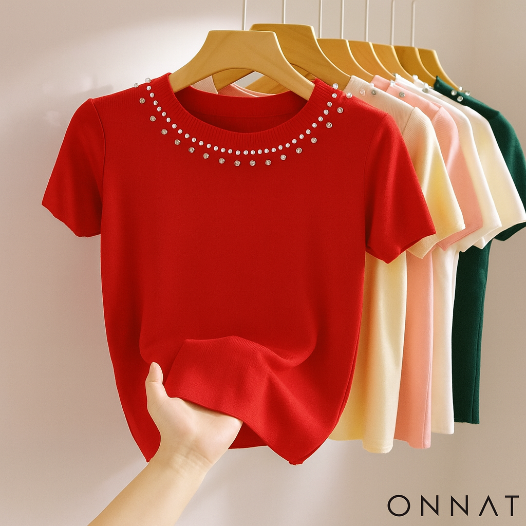 Blusa Elô Casual com Miçangas e Gola Redonda - Estilo e Conforto